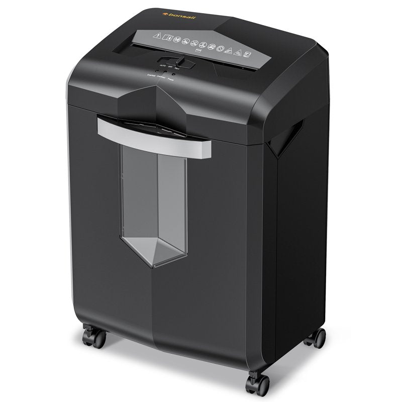 18-Sheet Cross Cut Paper Shredder for Home Office with Wastebasket and Safety Features