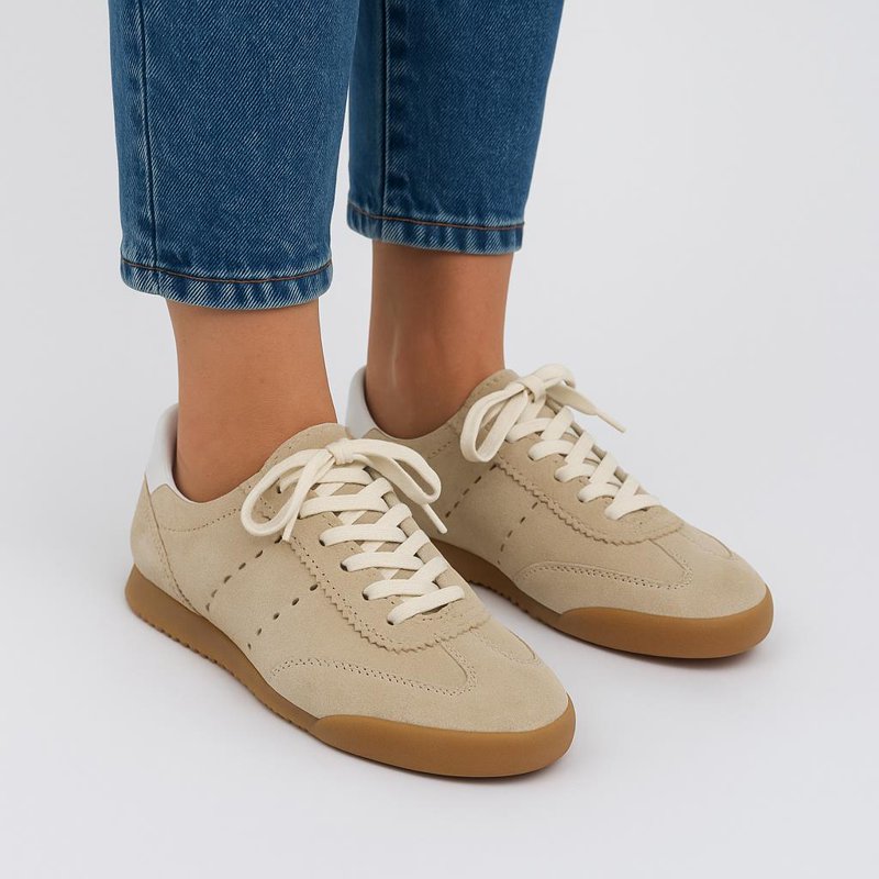 Genuine Leather Casual Sneakers for Women - Retro Style Lace-Up Low Top Shoes