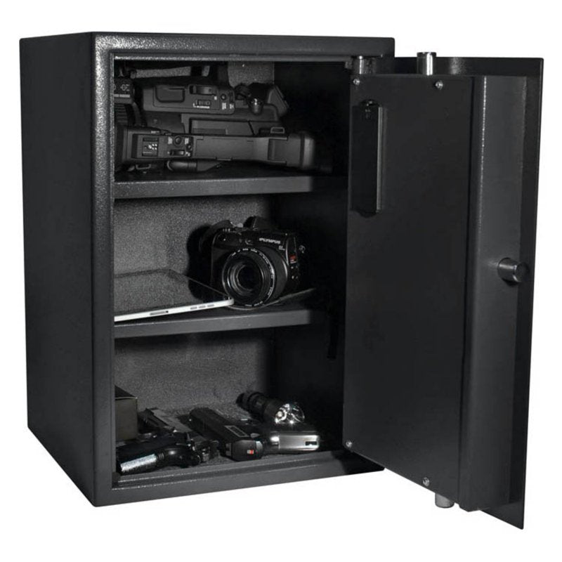 Biometric Floor Safe with Fingerprint Scanner, Steel Security Storage