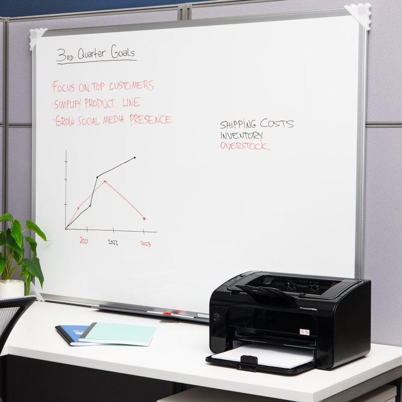 Magnetic Dry Erase Whiteboard Wall Mount 47.75 x 36 Inches Office & Home
