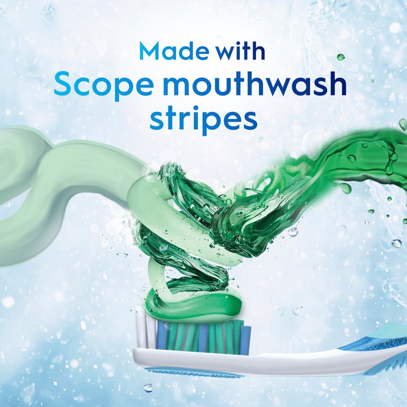 Whitening Toothpaste with Mouthwash Stripes - Minty Fresh, 5.2 oz, 4 Pack