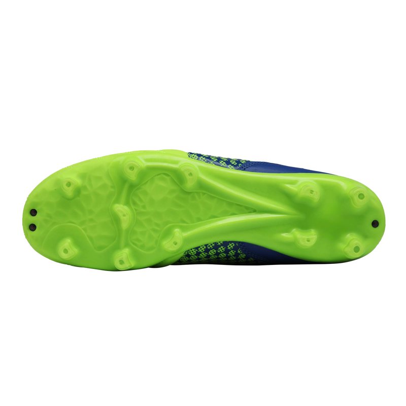Dream Pairs Men's Firm Ground Soccer Cleats - Royal Blue/Neon Green, 10.5W, Wide