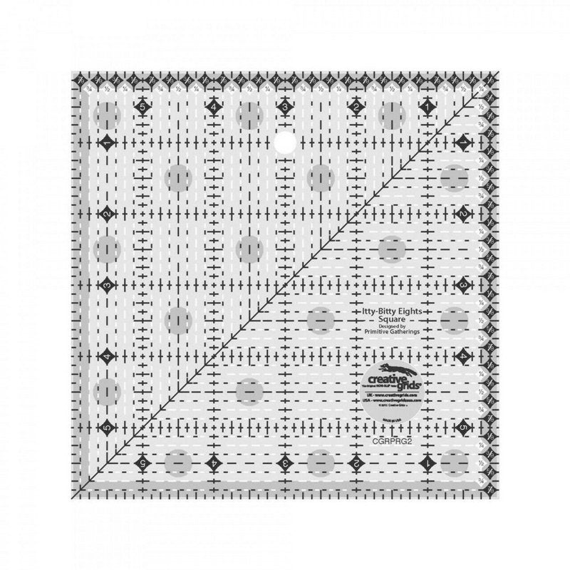6-Inch Quilting Ruler with 1/8-Inch Grid for Accurate Sewing and Crafting