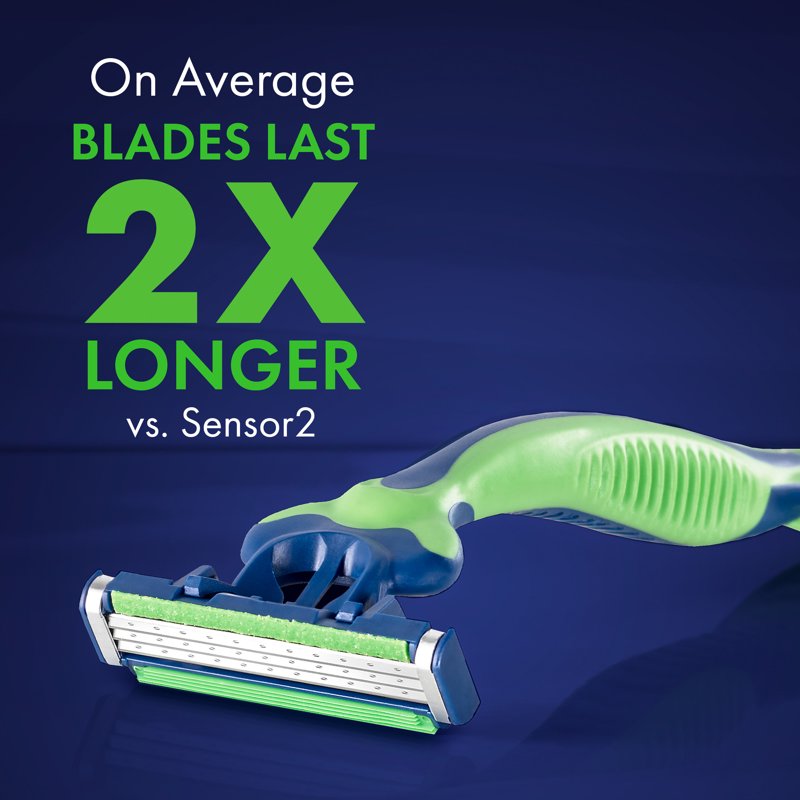 Men's Disposable Shaving Razors - Gillette Sensor3 Sensitive, 12 Shaves Per Razor