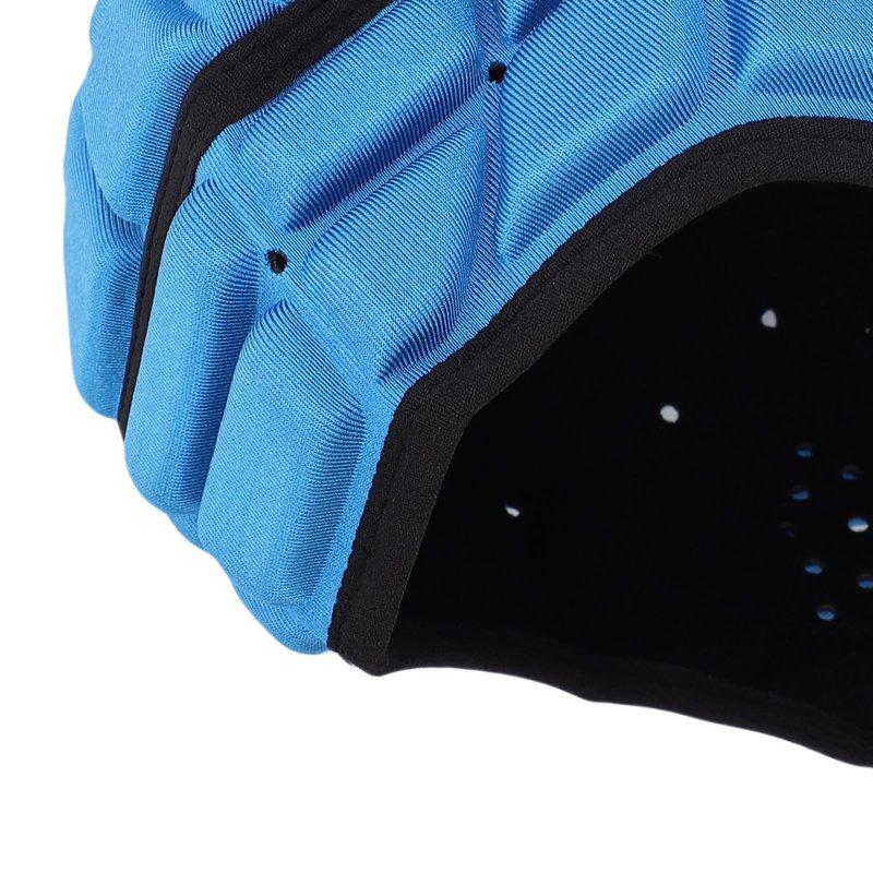 Youth Soft Shell Rugby Helmet - Padded Football Headgear for Kids, Blue, S