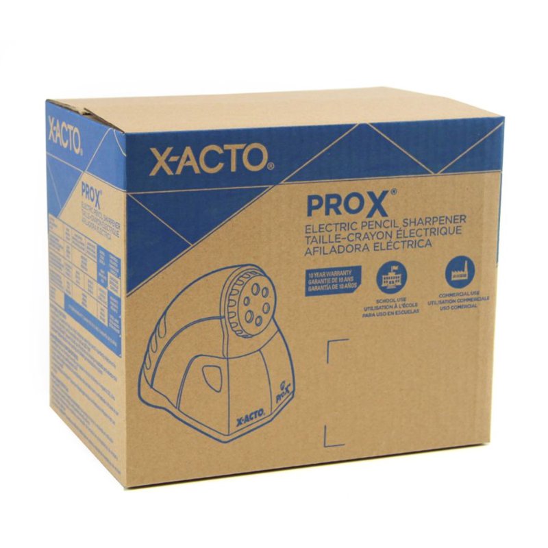 Electric Pencil Sharpener - Quiet, Heavy-Duty, Auto-Stop, 3x5x9 Black/Silver