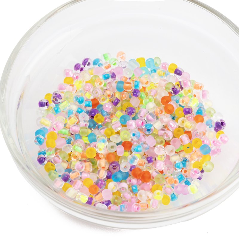 Neon Glow Seed Bead Assortment with Storage Case - 4000 Pieces, 270g, Craft Jewelry Supplies