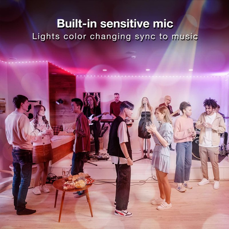 100ft RGB LED Strip Lights with Remote & Power Supply for Indoor Decor