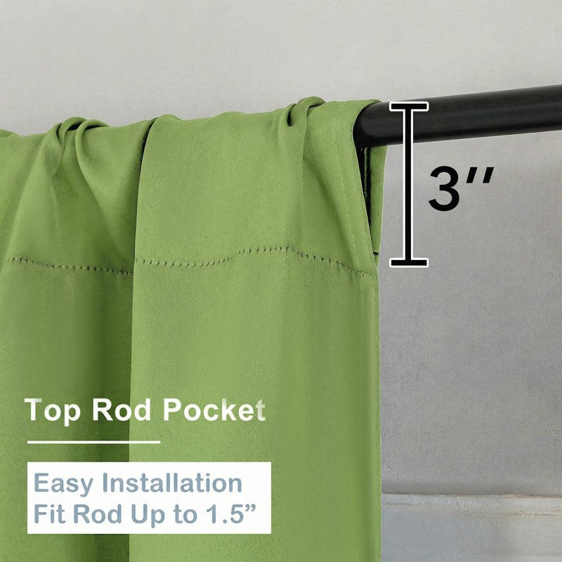 Blackout Curtains for Bedroom & Living Room - Thermal Insulated Room Darkening Drapes, 2 Panels