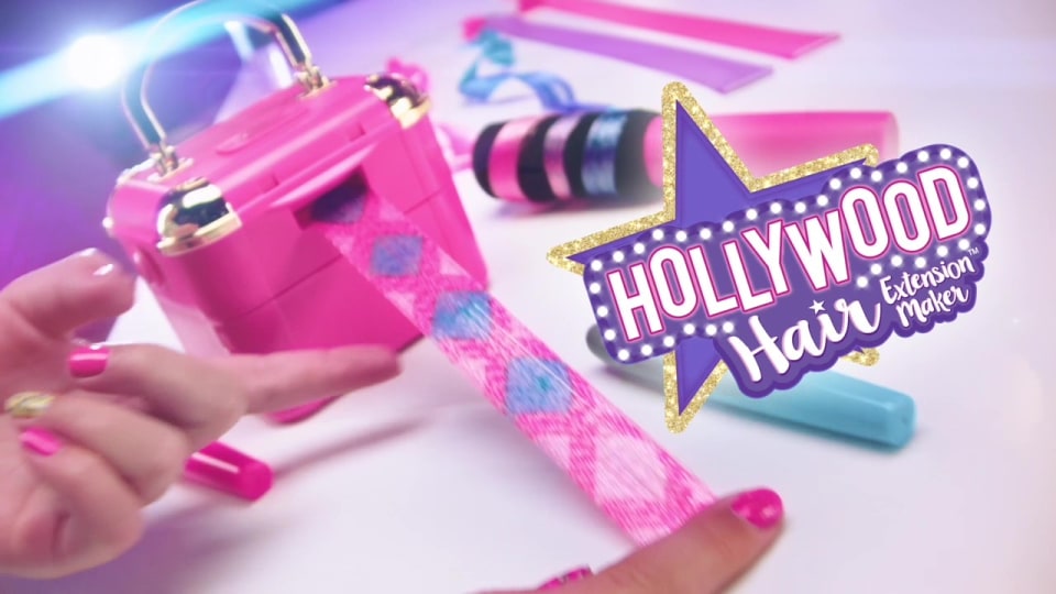 Kids DIY Hair Extension Maker Kit with 12 Customizable Extensions & Accessories