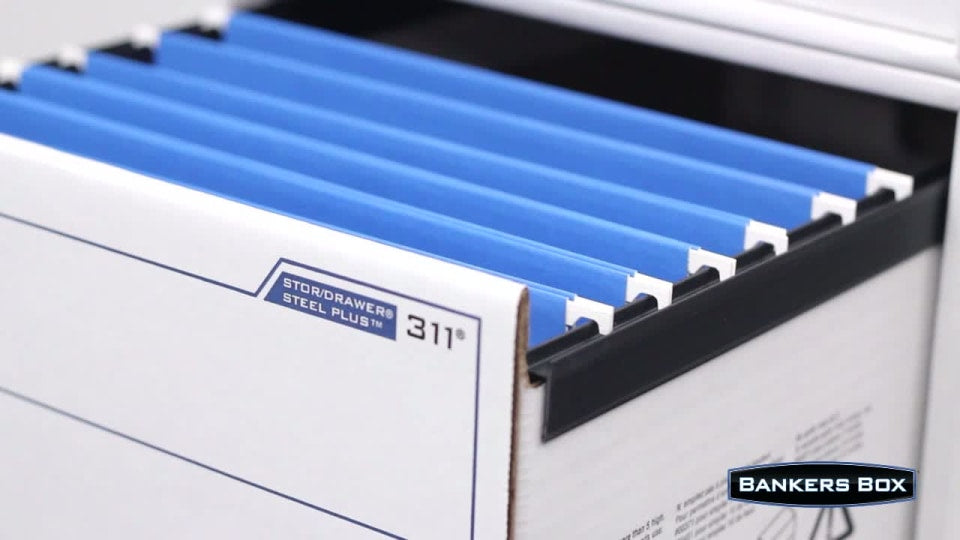 Steel Plus Filing Box - Letter Size White 6-Pack Drawer Storage