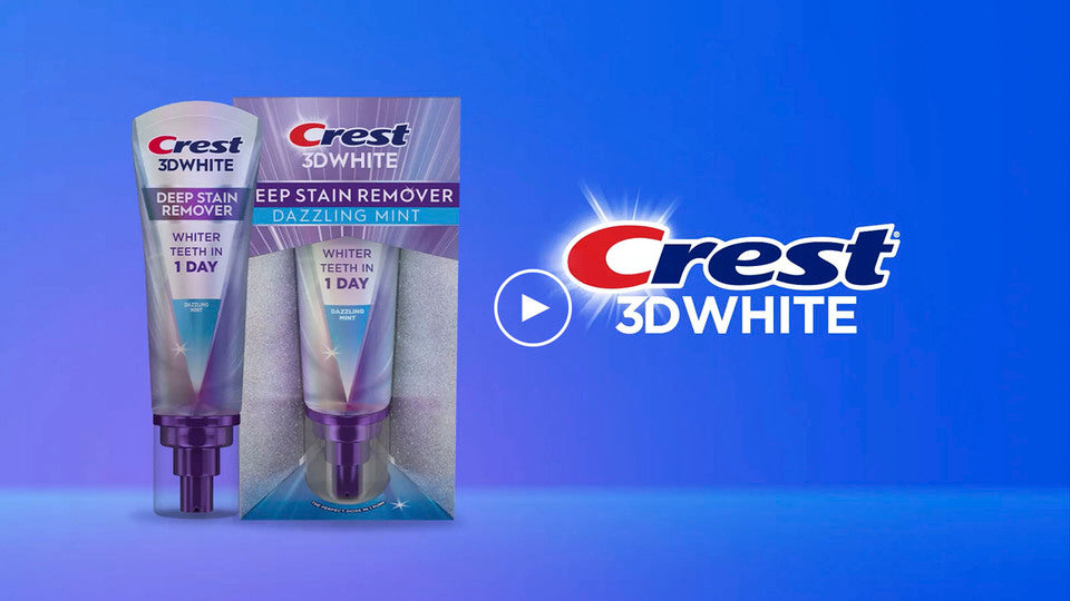Crest 3D White Brilliance Deep Stain Remover Toothpaste, Dazzling Mint, 3.1 oz