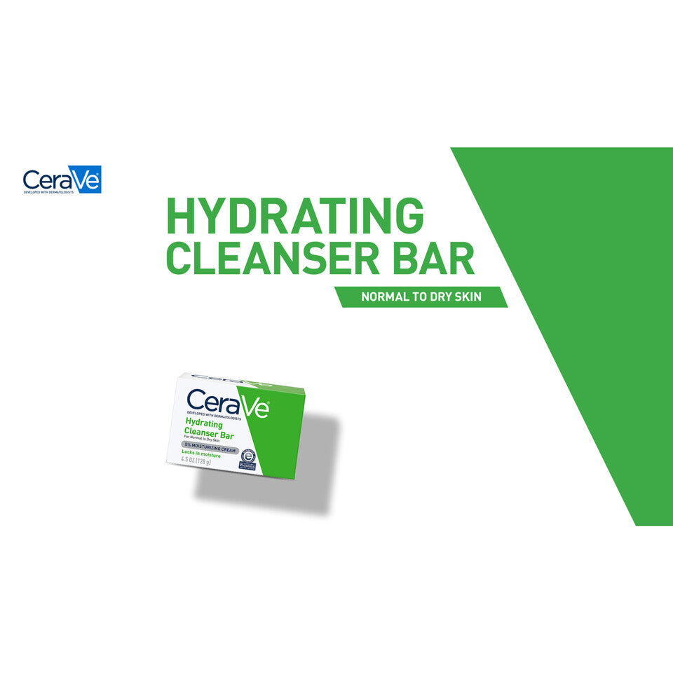 Hydrating Cleansing Bar for Face & Body - 2 Pack, Moisturizing & Gentle