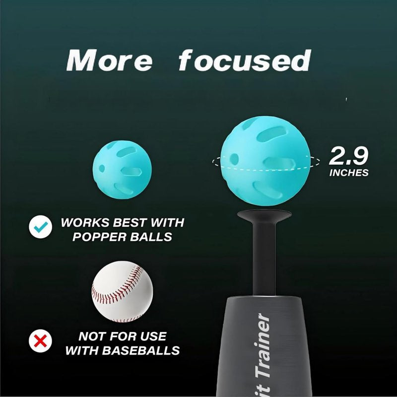 Baseball Batting Tee with Popper Balls - Durable Nylon Training Equipment for Kids & Adults