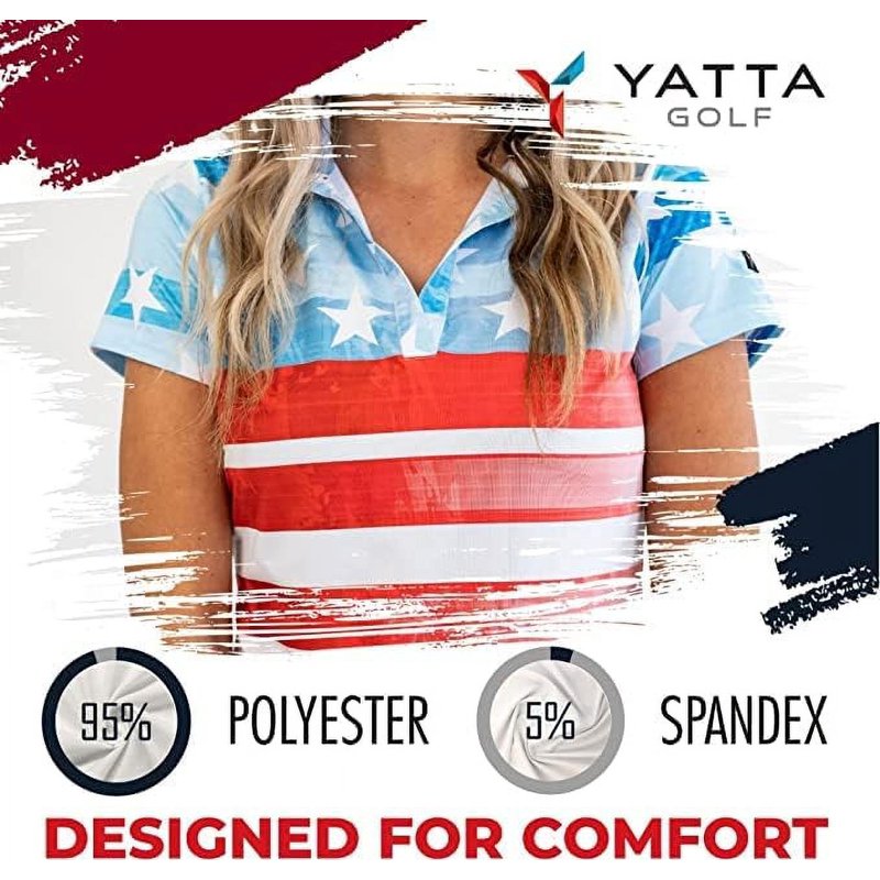 Women's Golf Polo Shirt - Performance Moisture-Wicking V-Neck Short Sleeve