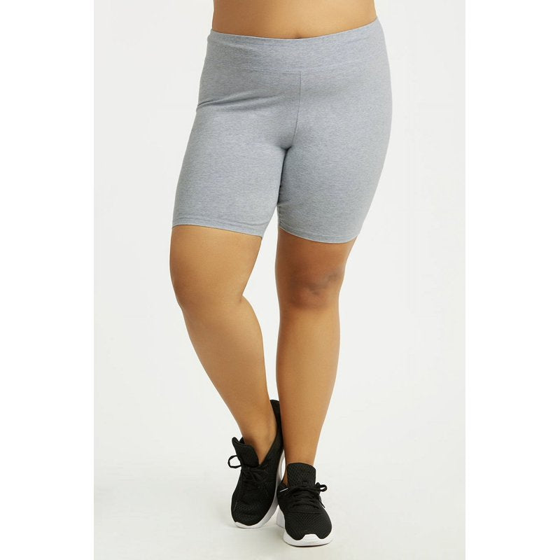Women’s Cotton Biker Shorts with Wide Waistband - Multiple Lengths & Colors
