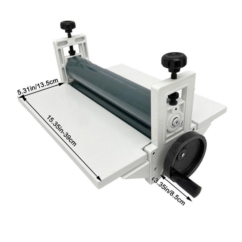 Manual All Metal Frame Cold Roll Laminator 14-inch Width Laminating Machine