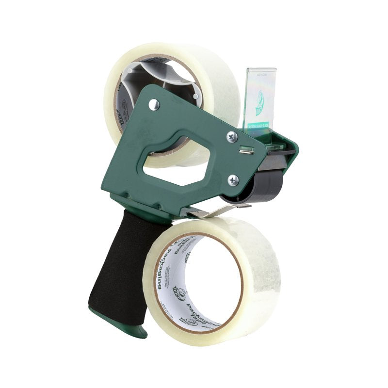 Packing Tape Gun with Foam Handle - Clear, 1.88 in x 55 yd, 2 Rolls