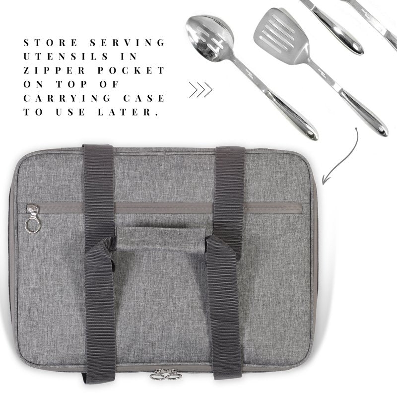 Insulated Casserole Carrying Case for Hot Cold Food Storage - Fits 9x13 Dishes