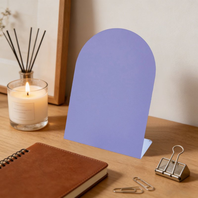 Metal Magnetic Message Board - Reusable Iron Memo Display, Purple