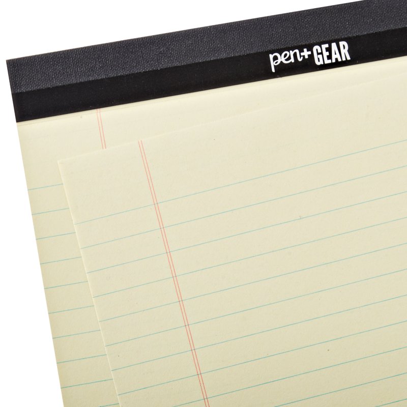 Legal Pads 8.5 x 11.75 Inches Canary Yellow Paper 50 Sheets Pack of 12