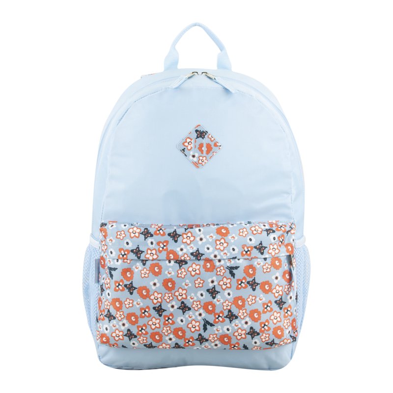 Spacious Butterfly Flowers Backpack with Matching Pencil Case - Multiple Colors