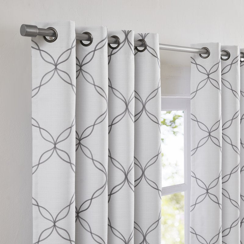 Blackout Curtains for Living Rooms & Bedrooms - 50x84, Ivory/Gray