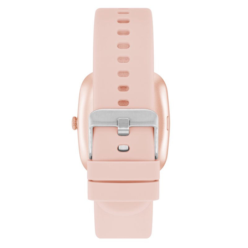 Unisex Smartwatch with Call Function - Eclipse Model, Beige Silicone Band
