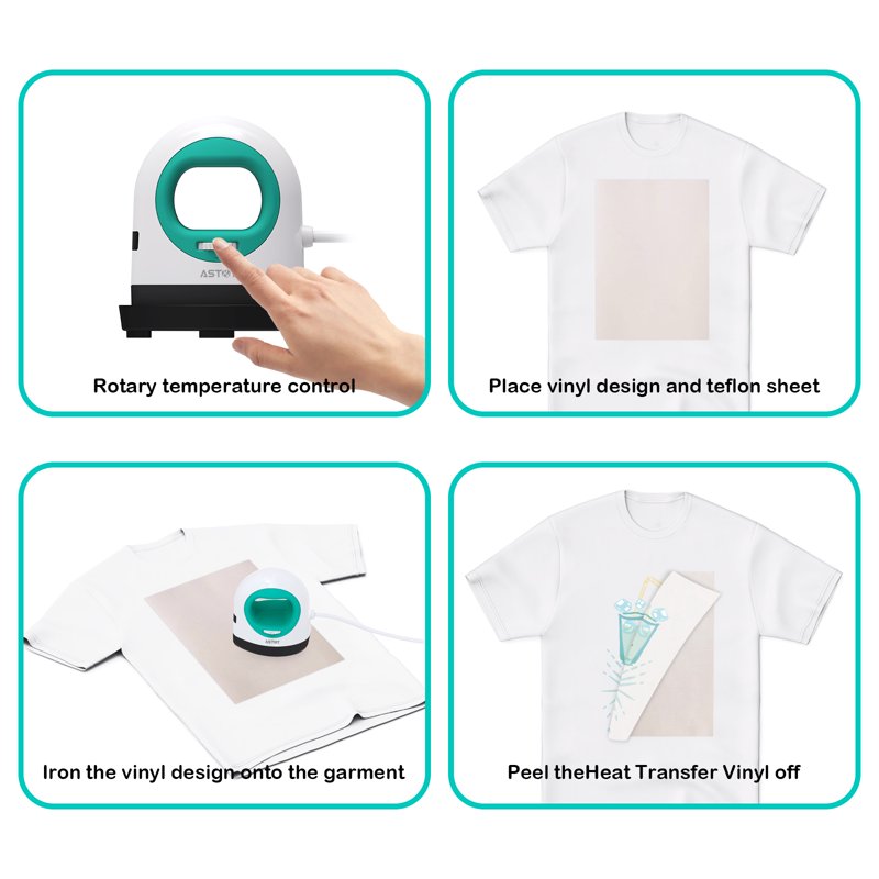 Portable Mini Heat Press Machine for HTV Sublimation DIY Projects