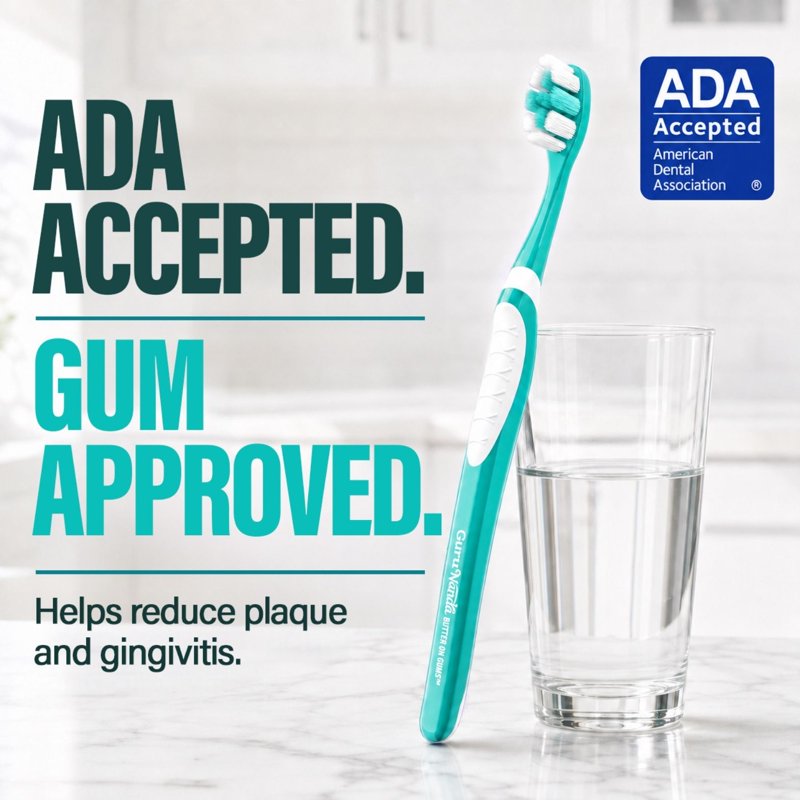 Soft Bristle Toothbrush for Sensitive Gums - Pack of 2 or More - ADA Accepted