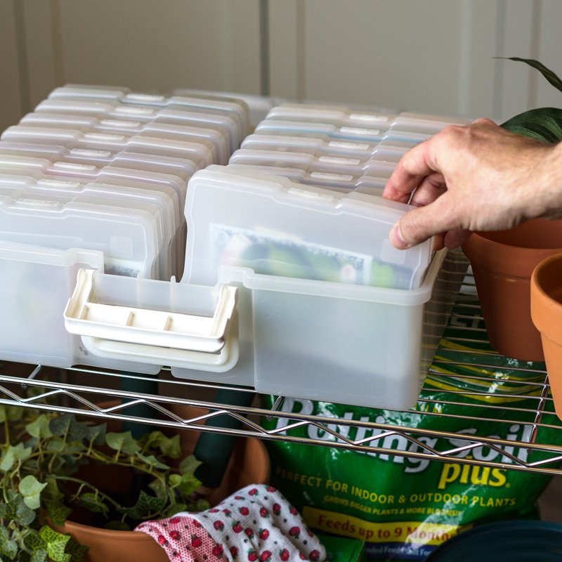 Multi-Purpose Photo & Craft Storage Case with 16 Compartments - 4x6 Inches