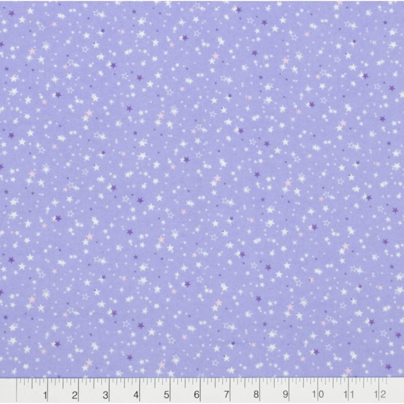 3 Flannel Baby Fat Quarters - Celestial Pink Purple Precut Fabric 18x21"
