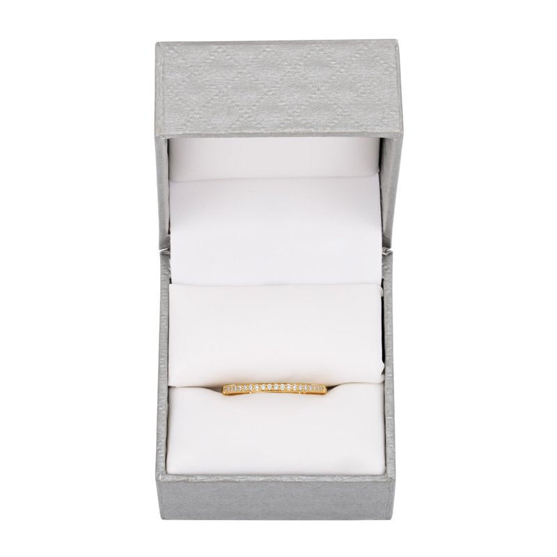 14K Gold Plated Diamond Stackable Ring - Bridal or Fashion Jewelry