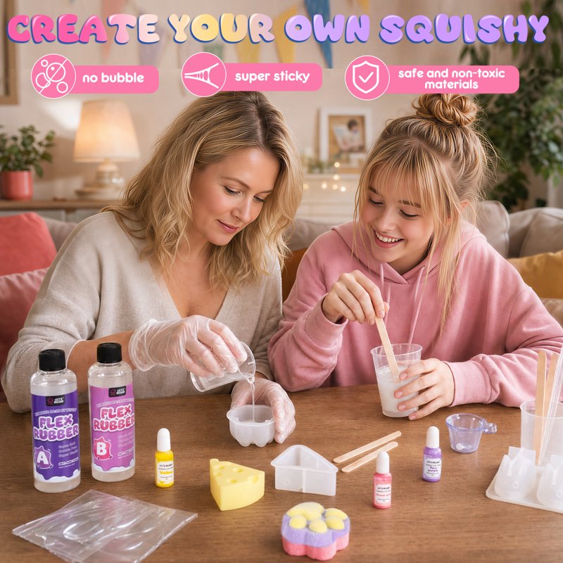 DIY Squishy Making Kit for Kids - Complete 36-Piece Foam & Mold Set