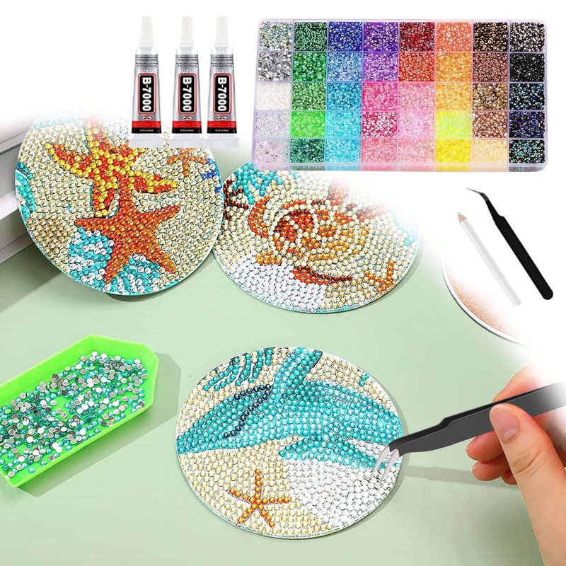 Resin Rhinestones Set for Nail Art and Crafting - Multicolor Flatback Gems with Tweezers & Pickup Pen