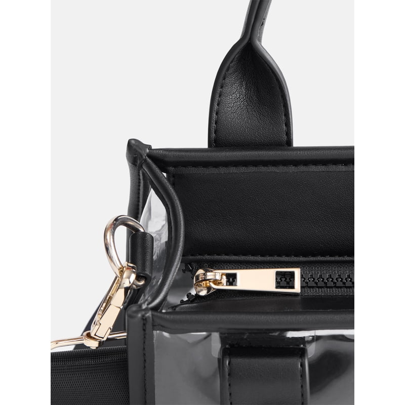 Clear Boxy Tote Bag for Women - Stadium Approved Game Day Bag, Multiple Colors