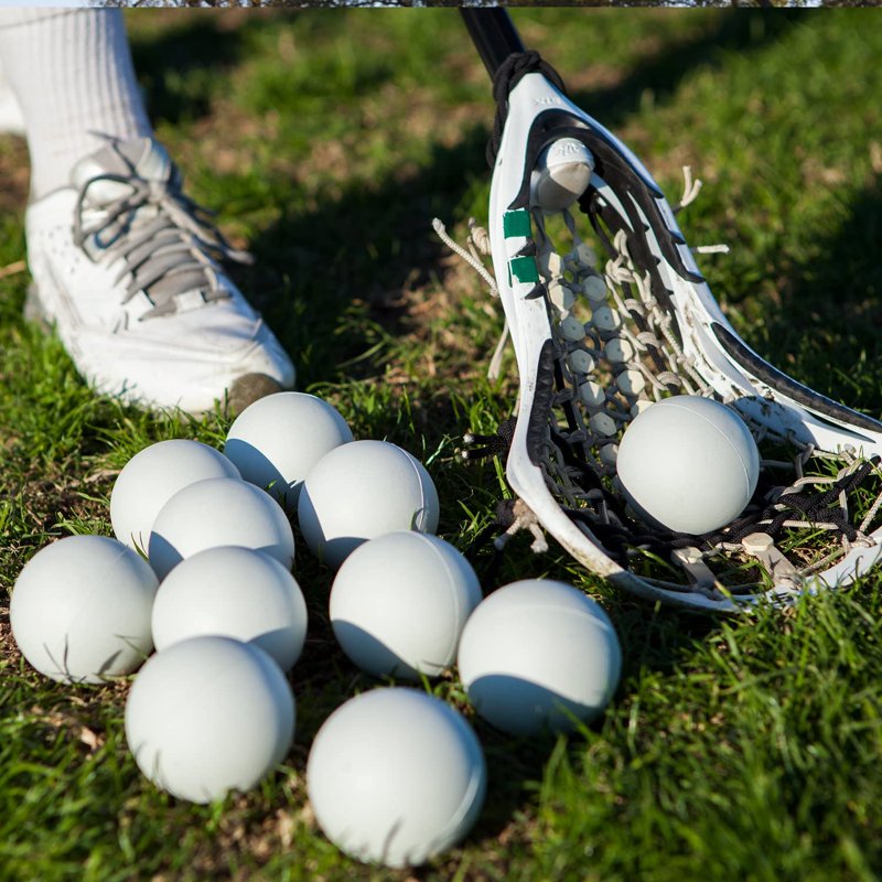 Soft Lacrosse Practice Balls 12-Pack for Indoor Training - White & Pink
