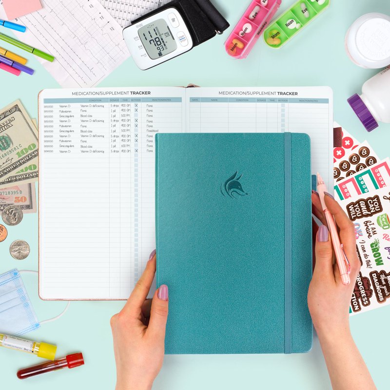 Medical Planner 12-Month Health Notebook with Tracking & Wellness Features