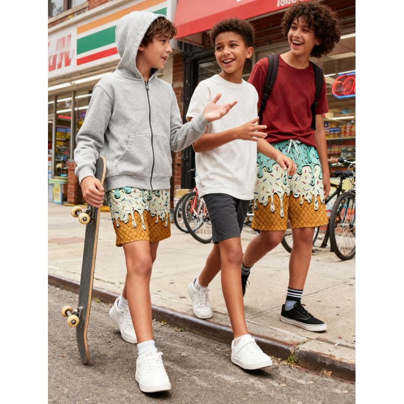 Kids Athletic Performance Shorts Breathable Mesh Quick-Dry Stretch Basketball Active Sweat Shorts