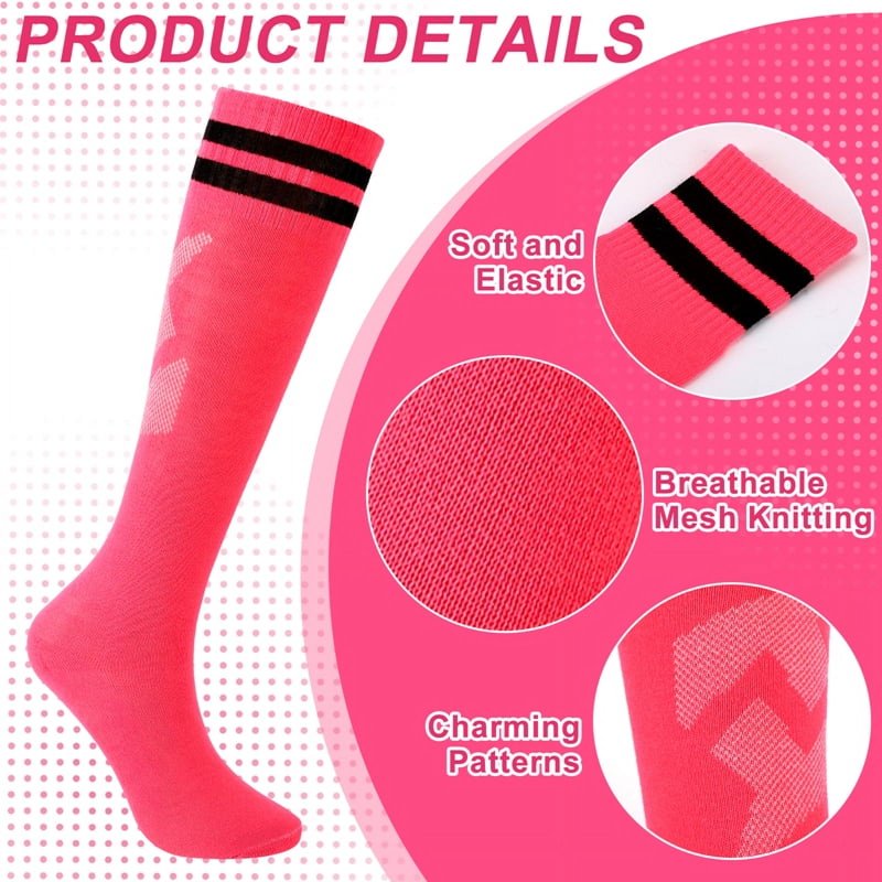 Shin Guards for Kids – 2 Pairs Soccer Protective Gear with Socks, Pink & Rose Variation
