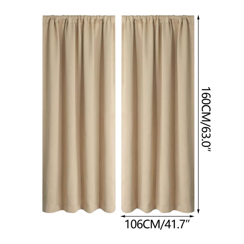 Blackout Curtains Thermal Insulated Long Room Darkening Panels for Bedroom Living Room Patio