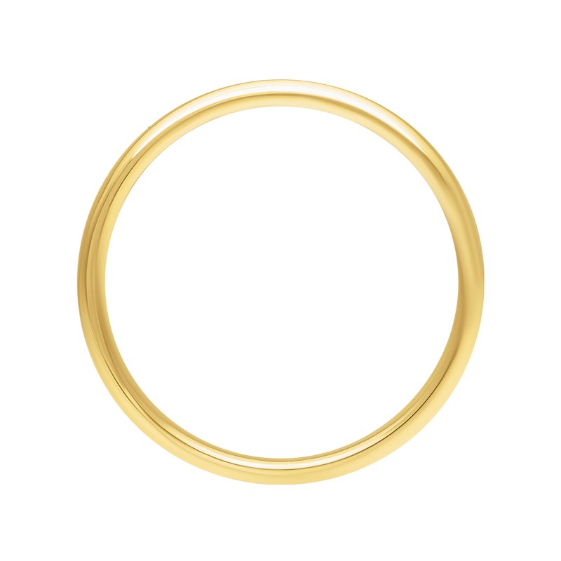 Men's 4mm Yellow Gold Over Sterling Silver Wedding Band - Comfort Fit