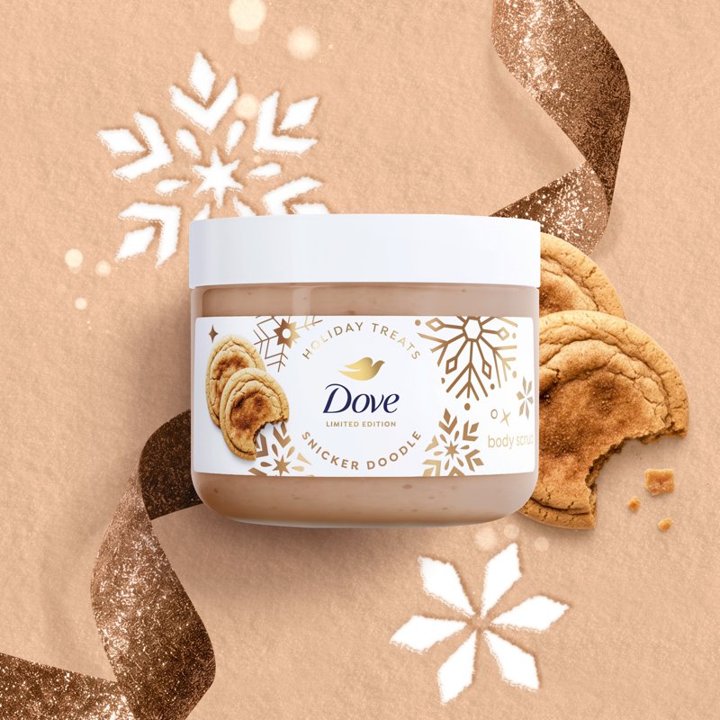 Dove Snickerdoodle Holiday Body Scrub - Exfoliating & Hydrating 15 OZ