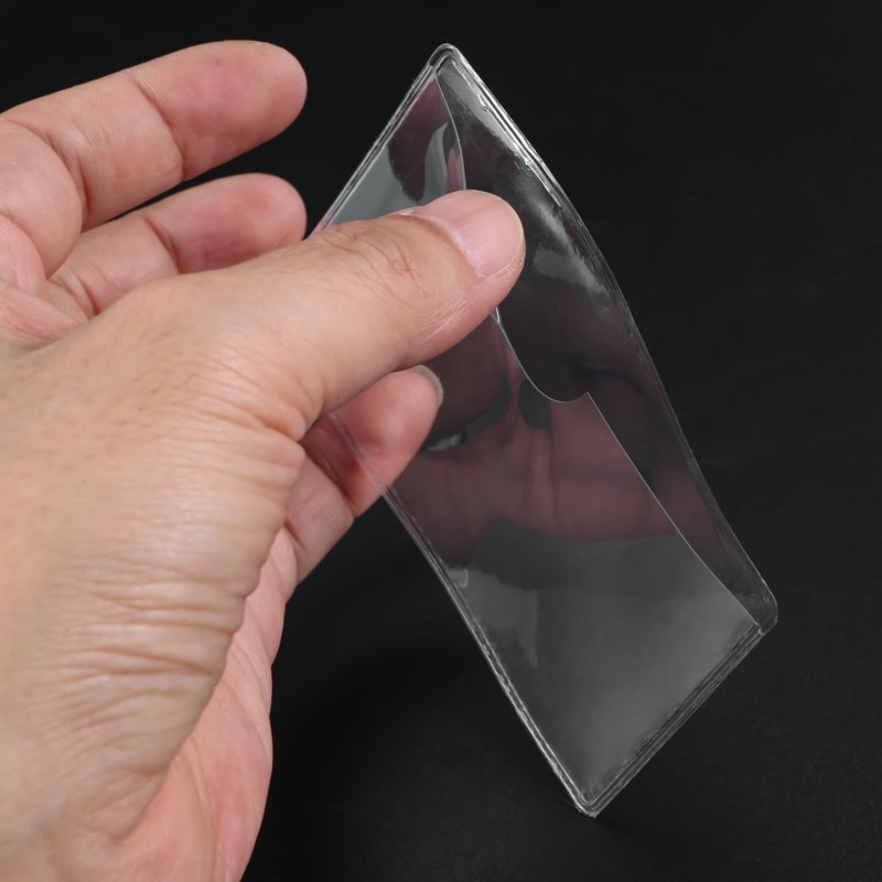 Self-Adhesive Label Holders 60 Pack - Clear Card Pockets for Index Cards