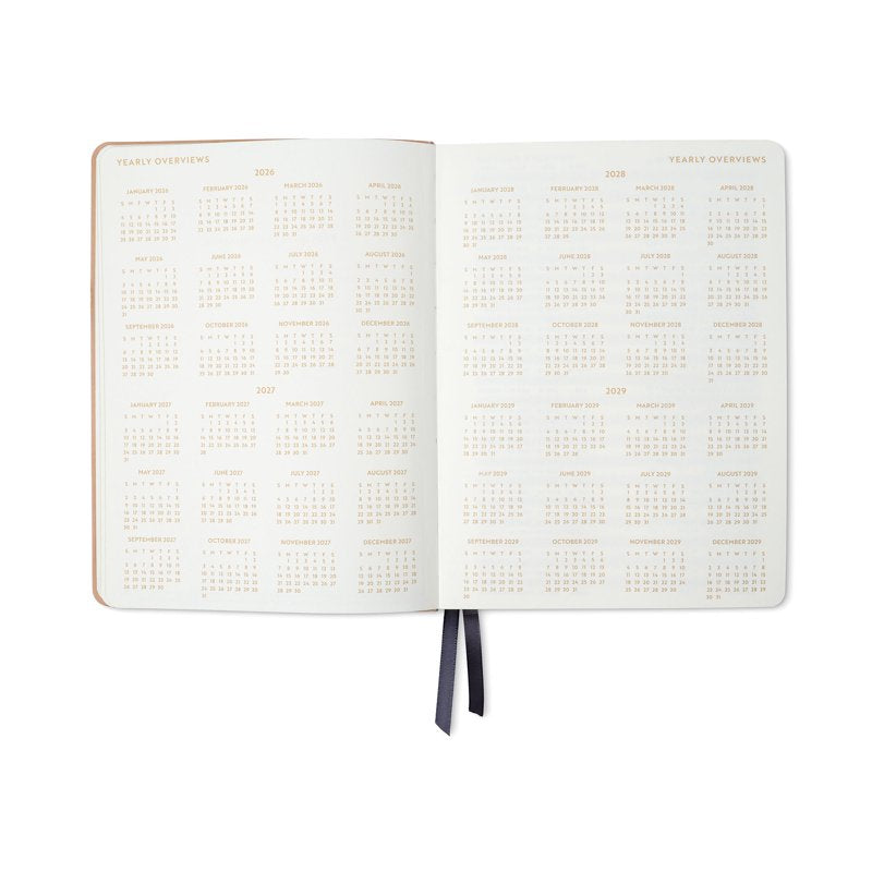 15-Month Sage Green Leatherette Planner with Gilded Edges - Daily Flex Organizer