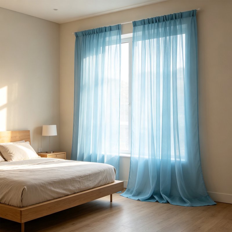 Sheer Curtains for Living Room & Bedroom - Light Filtering, Breathable, 78 Inch Length