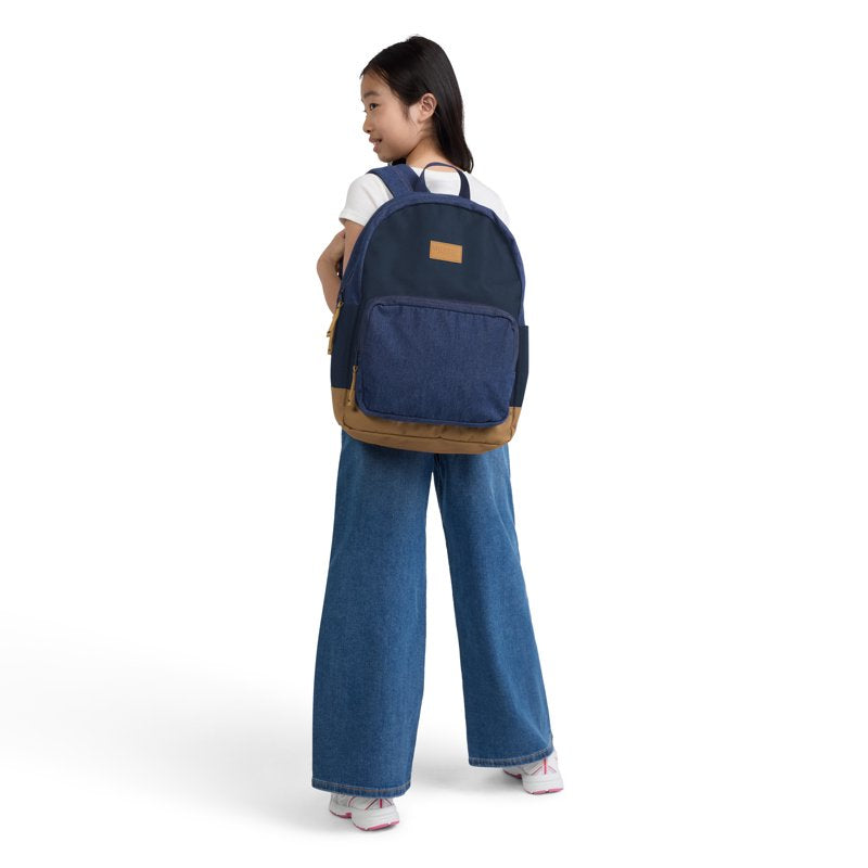 Unisex Denim Backpack with Pockets and Laptop Sleeve - Durable School & Travel Bag