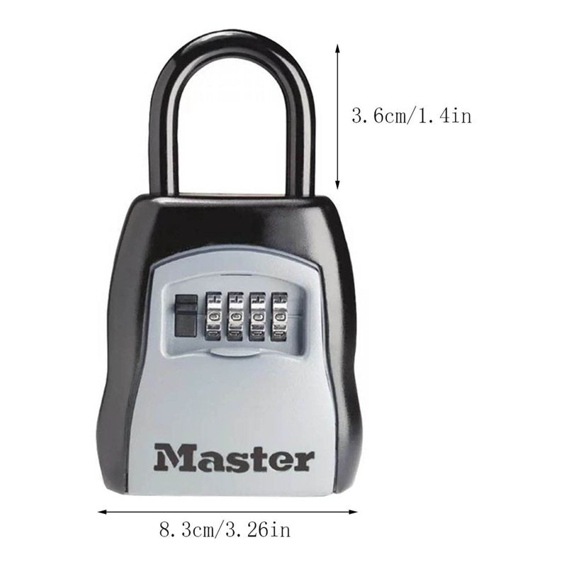 Portable Wall-Mounted Combination Key Lock Box for Home and Outdoor Use