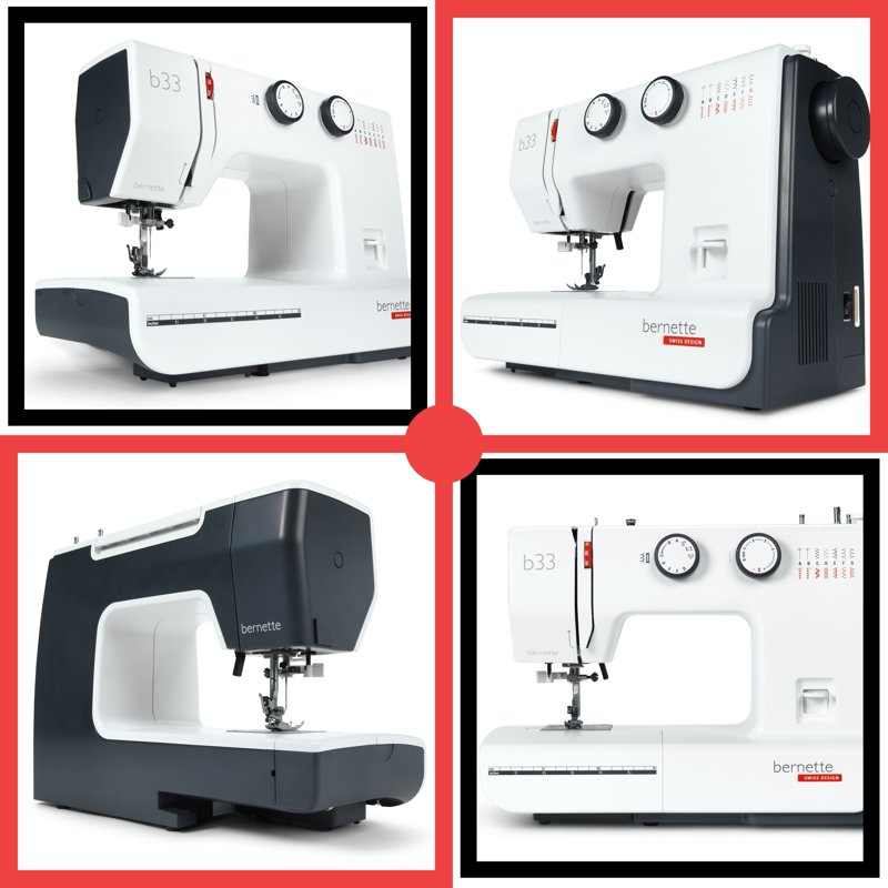 Bernette 33 Sewing Machine with Semi-Automatic Needle Threader - Compact Beginner Model