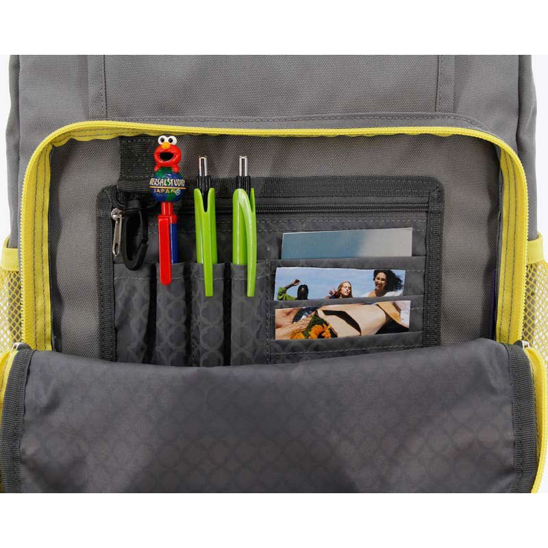 18-Inch Rolling Backpack for School & Travel - Grey